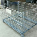 Cesta de almacenamiento de alambre plegable galvanizado